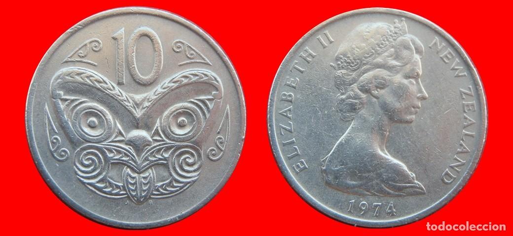 Monedas antiguas de Ocean&iacute;a: 10 CENTAVOS CENTS CENTIMOS 1974 NUEVA ZELANDA-144889