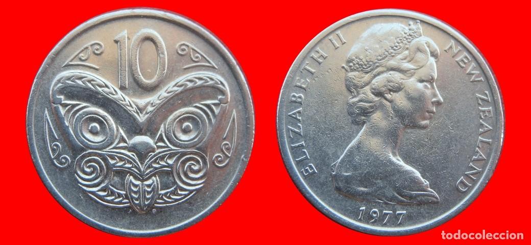 Monedas antiguas de Ocean&iacute;a: 10 CENTAVOS CENTS CENTIMOS 1977 NUEVA ZELANDA-144891