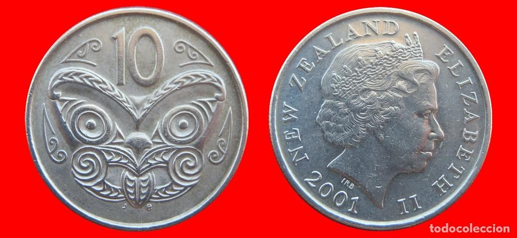 Monedas antiguas de Ocean&iacute;a: 10 CENTAVOS CENTS CENTIMOS 2001 NUEVA ZELANDA-144893