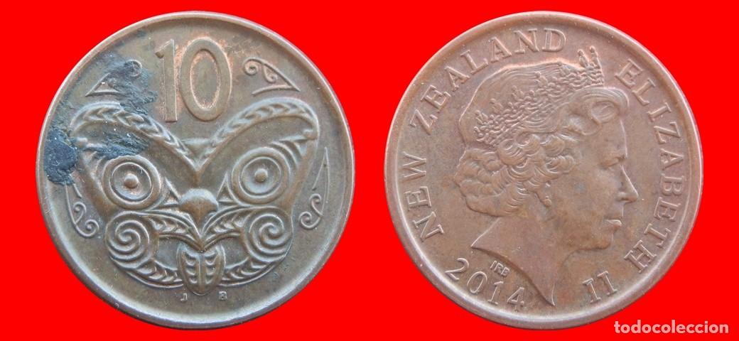 Monedas antiguas de Ocean&iacute;a: 10 CENTAVOS CENTS CENTIMOS 2014 NUEVA ZELANDA-144894