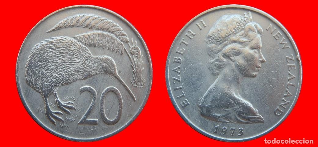Monedas antiguas de Ocean&iacute;a: 20 CENTAVOS CENTS CENTIMOS 1973 NUEVA ZELANDA-144895