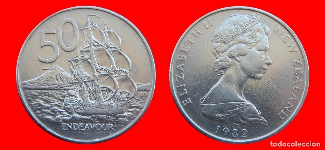 Monedas antiguas de Ocean&iacute;a: 50 CENTAVOS CENTS CENTIMOS 1982 NUEVA ZELANDA-144897