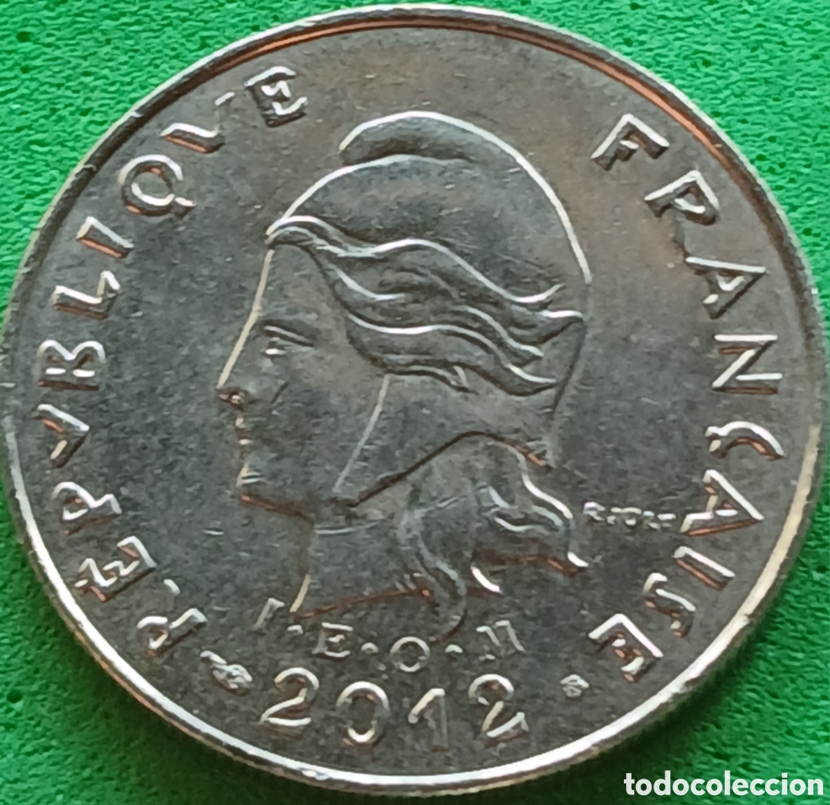 Monedas antiguas de Ocean&iacute;a: Nueva Caledonia 10 francos 2012 km#11a poco com&uacute;n