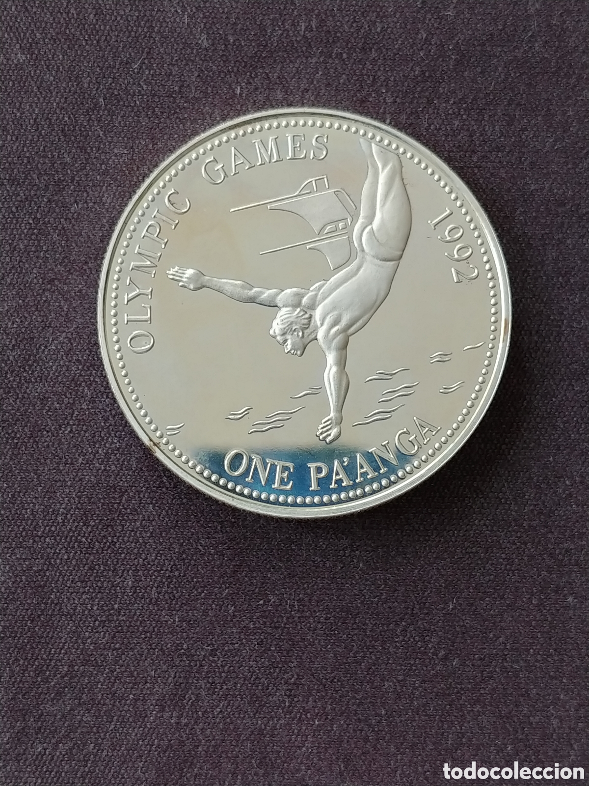 Monedas antiguas de Ocean&iacute;a: Tonga/Kingdom Of Tonga, One Pa'anga 1991, Ag .925 mls.