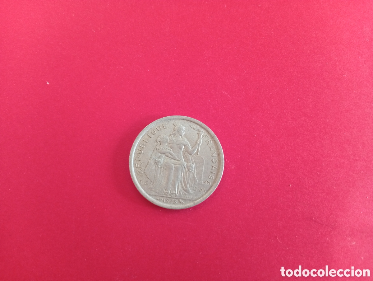 Monedas antiguas de Ocean&iacute;a: 2 francos de Polinesia francesa 1973