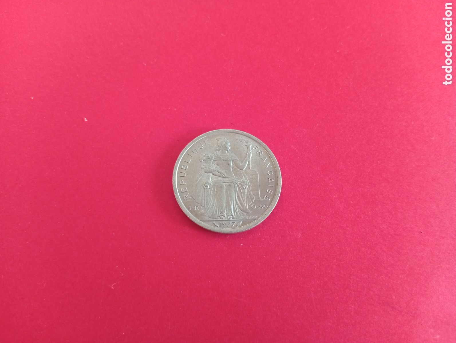 Monedas antiguas de Ocean&iacute;a: 2 francos de Polinesia francesa 1977