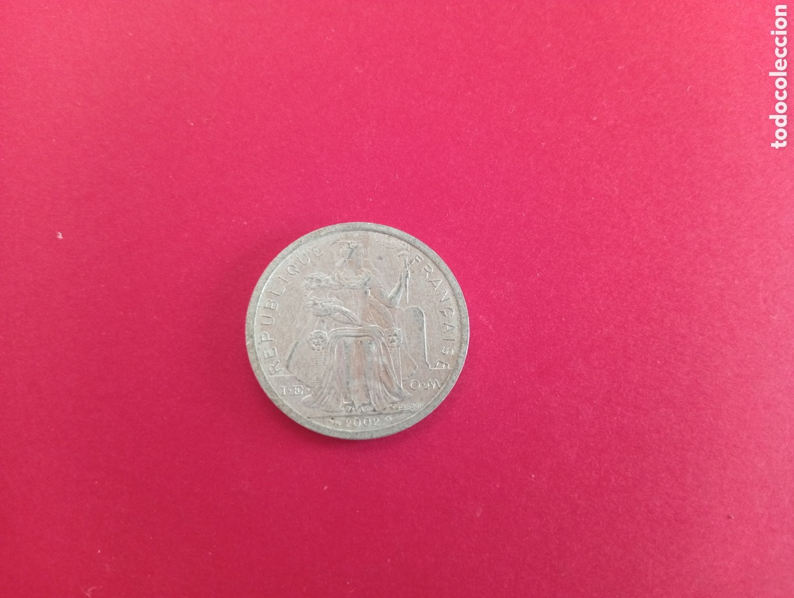 Monedas antiguas de Ocean&iacute;a: 2 francos de Polinesia francesa 2002