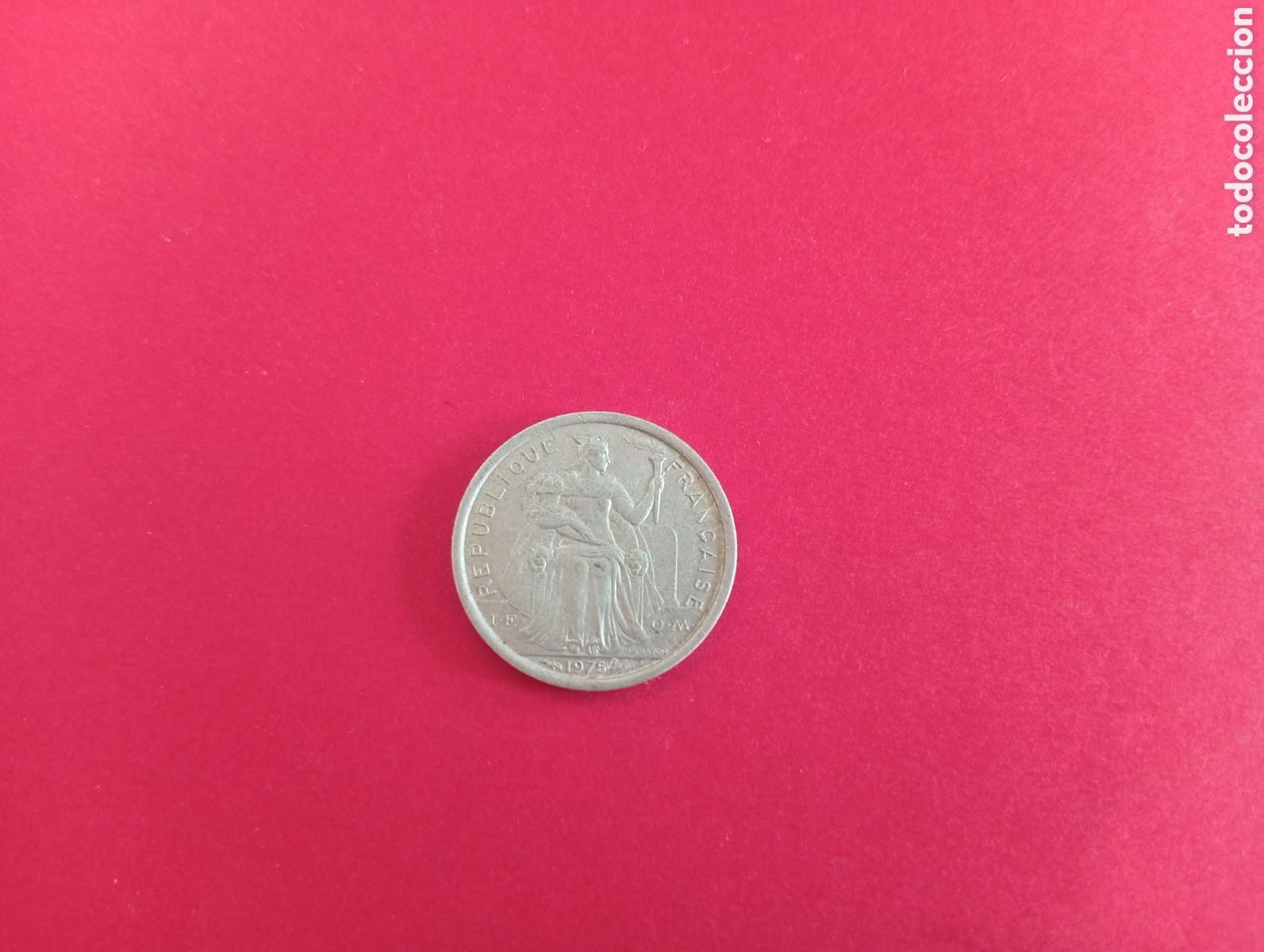 Monedas antiguas de Ocean&iacute;a: 1 franco de Polinesia francesa 1975