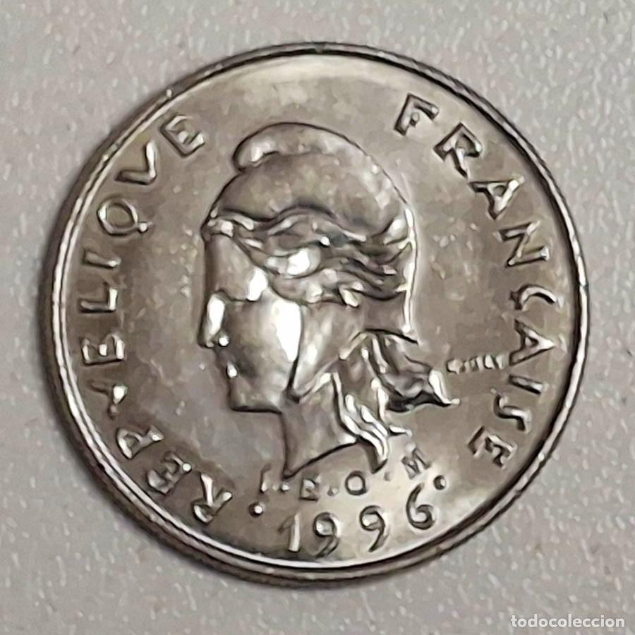 Monedas antiguas de Ocean&iacute;a: 10 Francos CFP de Nueva Caledonia 1996