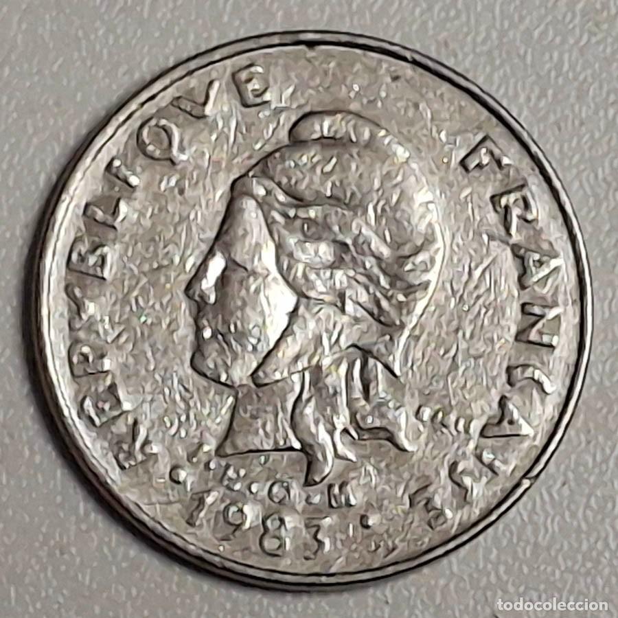 Monedas antiguas de Ocean&iacute;a: 20 Francos CFP de Nueva Caledonia 1983