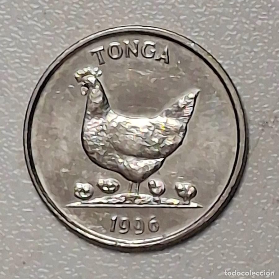 Monedas antiguas de Ocean&iacute;a: Tonga, 5 Senti 1996, moneda
