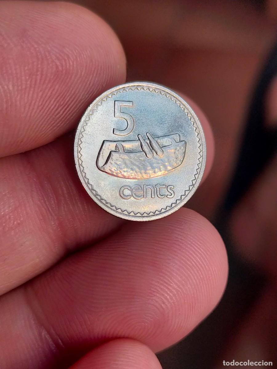 Monedas antiguas de Ocean&iacute;a: MONEDA DE 5 CINCO CENTS CENTAVOS CENTIMOS FIJI 1987 EXCELENTE CONSERVACION