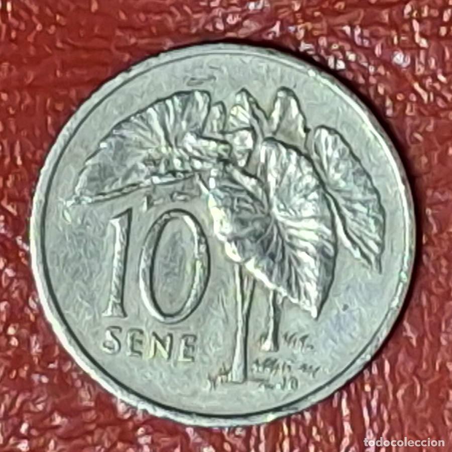 Monedas antiguas de Ocean&iacute;a: 10 sene de Samoa de 1974