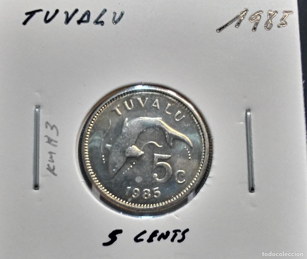 Monedas antiguas de Ocean&iacute;a: TUVALO 5 CENTAVOS / CENTS 1985 KM#3 SC UNC.