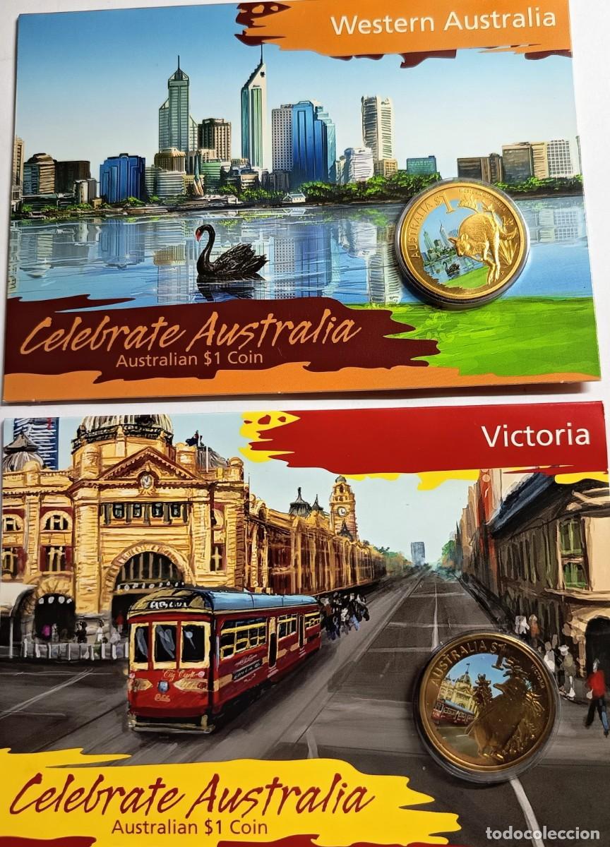 Monedas antiguas de Ocean&iacute;a: FANT&Aacute;STICA SERIE &ldquo;CELEBRATE AUSTRALIA&rdquo; (1). 13 MONEDAS (DE UN TOTAL DE 23) DE 1 D&Oacute;LAR ($1). 2009/10