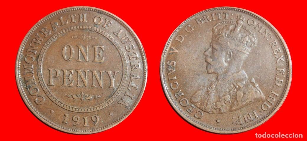 Monedas antiguas de Ocean&iacute;a: 1 PENIQUE PENNY 1919 AUSTRALIA-150295