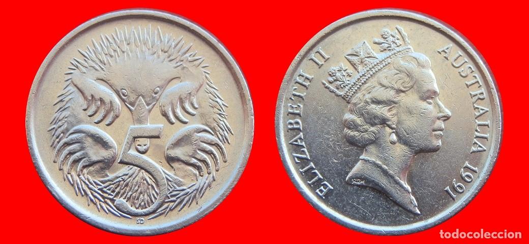 Monedas antiguas de Ocean&iacute;a: 5 CENTAVOS 1991 AUSTRALIA-150301