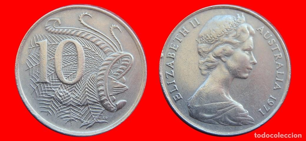 Monedas antiguas de Ocean&iacute;a: 10 CENTAVOS 1971 AUSTRALIA-150308