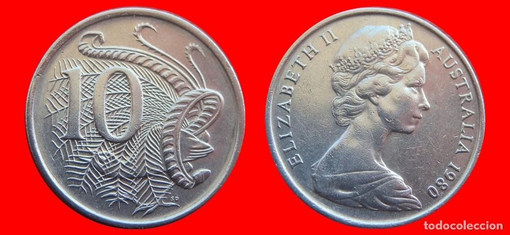 Monedas antiguas de Ocean&iacute;a: 10 CENTAVOS 1980 AUSTRALIA-150310