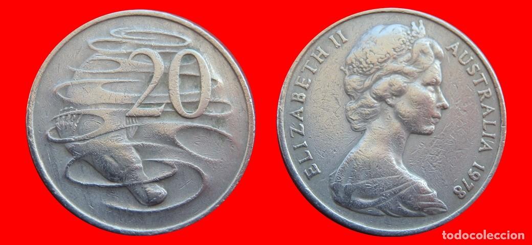 Monedas antiguas de Ocean&iacute;a: 20 CENTAVOS 1978 AUSTRALIA-150316