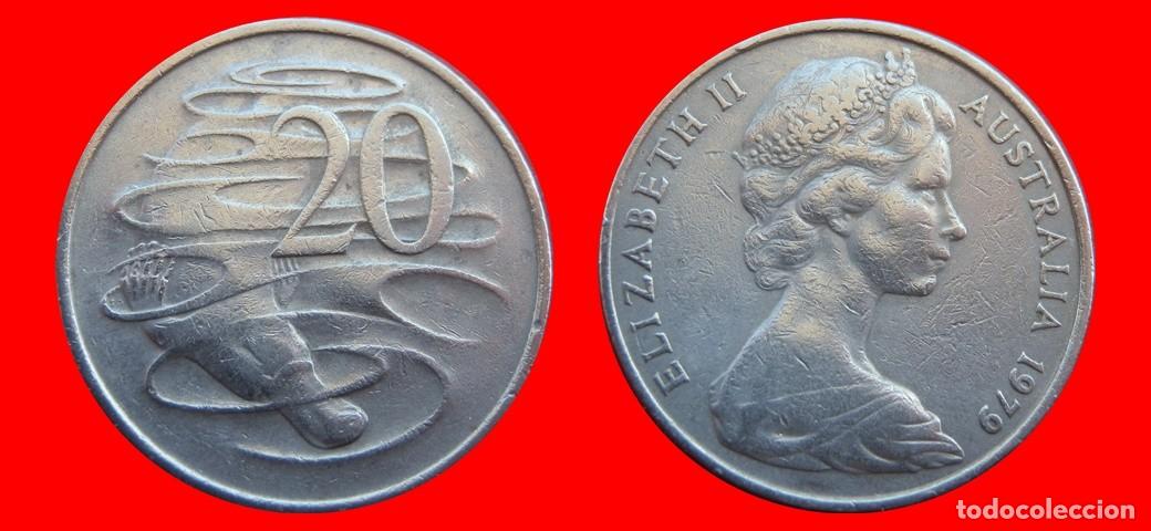 Monedas antiguas de Ocean&iacute;a: 20 CENTAVOS 1979 AUSTRALIA-150317