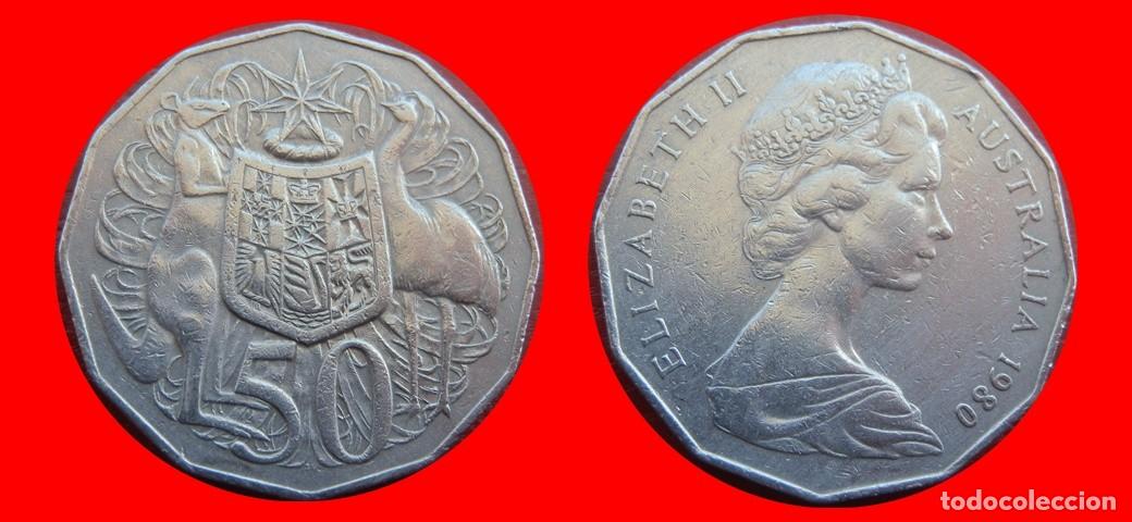 Monedas antiguas de Ocean&iacute;a: 50 CENTAVOS 1980 AUSTRALIA-150320