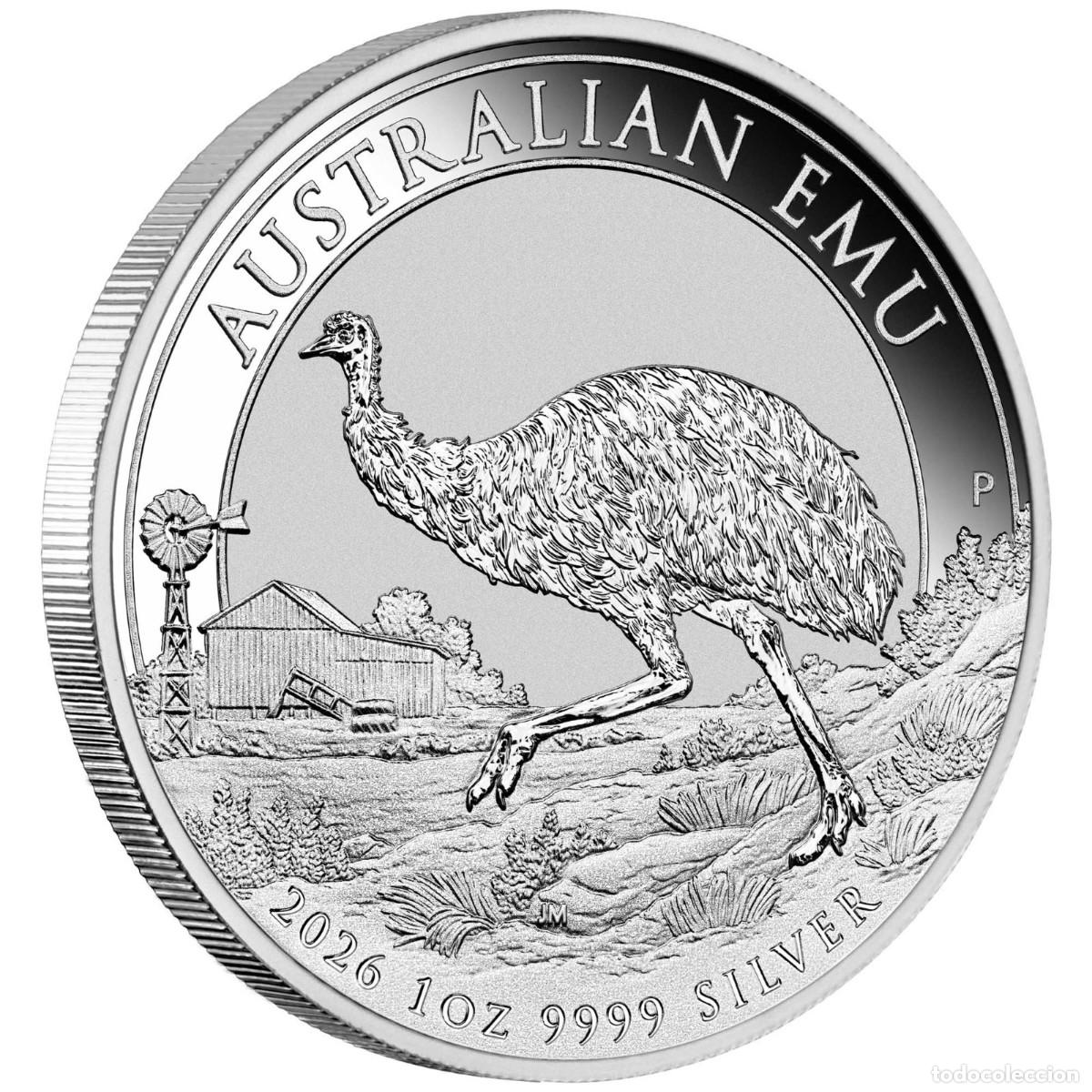 Monedas antiguas de Ocean&iacute;a: AUSTRALIA 1 dolar 2026 - Emu - 1 onza plata pura
