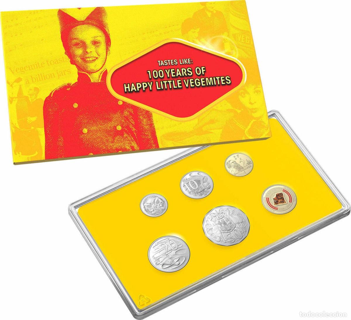 Monedas antiguas de Ocean&iacute;a: 2023 set de 6 monedas en Vegemite set Australia