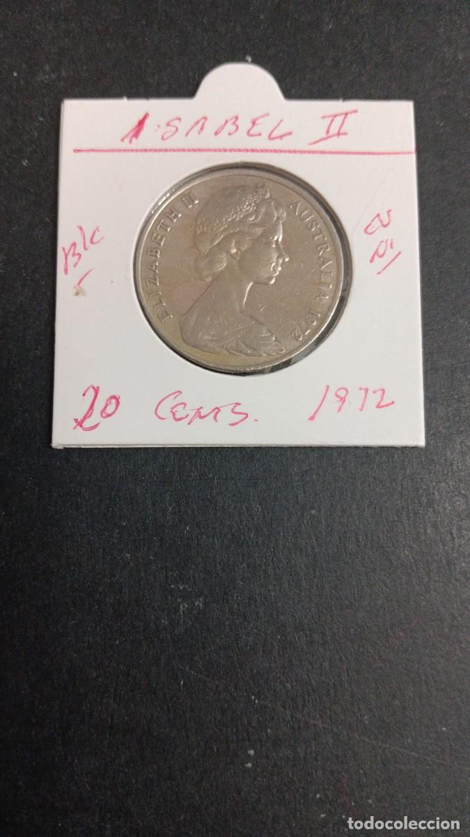 Monedas antiguas de Ocean&iacute;a: AUSTRALIA 20 CENTIMOS 1972 BC KM=66 (CUPRONIQUEL)