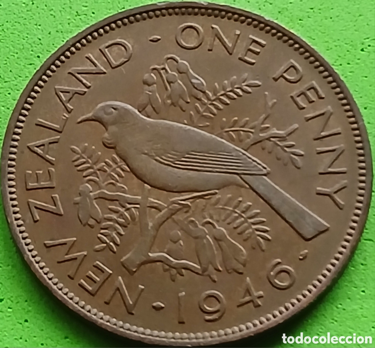 Monedas antiguas de Ocean&iacute;a: Nueva Zelanda one penny 1946 km#13