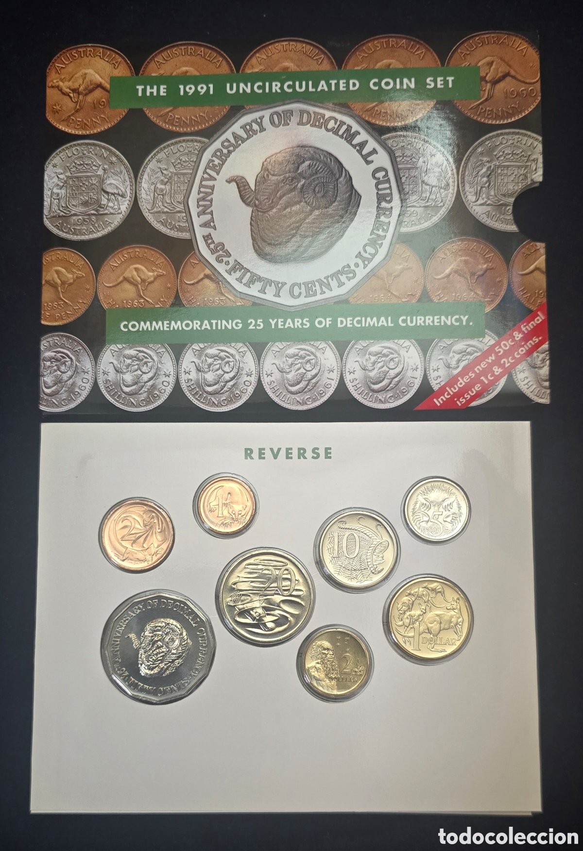 Monedas antiguas de Ocean&iacute;a: Australia Set de Monedas de 1991 conmemorativas
