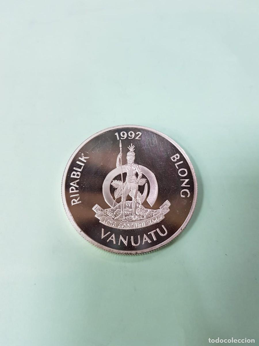 Monedas antiguas de Ocean&iacute;a: VANUATU-50 VATU-1992-PLATA 999-1 ONZA