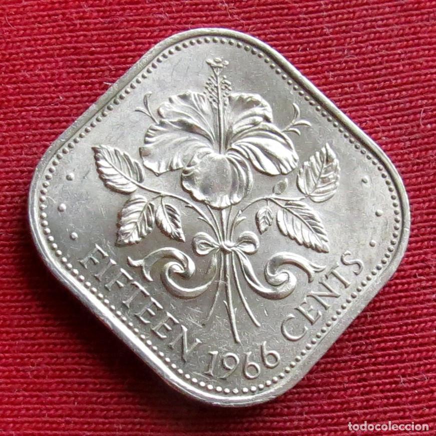 Monedas antiguas de Ocean&iacute;a: Bahamas 15 cents 1966