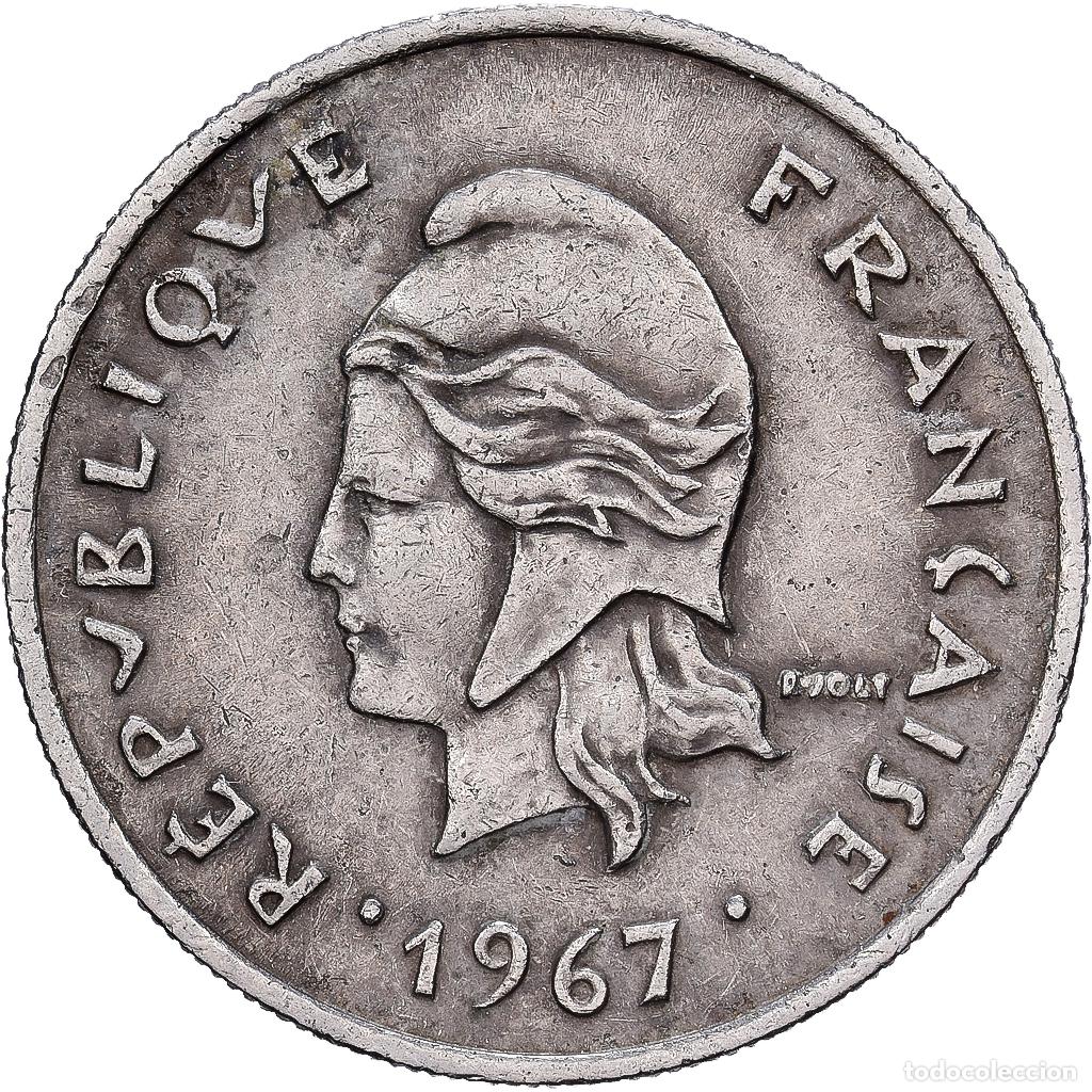 Monedas antiguas de Ocean&iacute;a: [#1513456] Polinesia francesa, 10 Francs, 1967, Paris, N&iacute;quel, MBC, KM:5