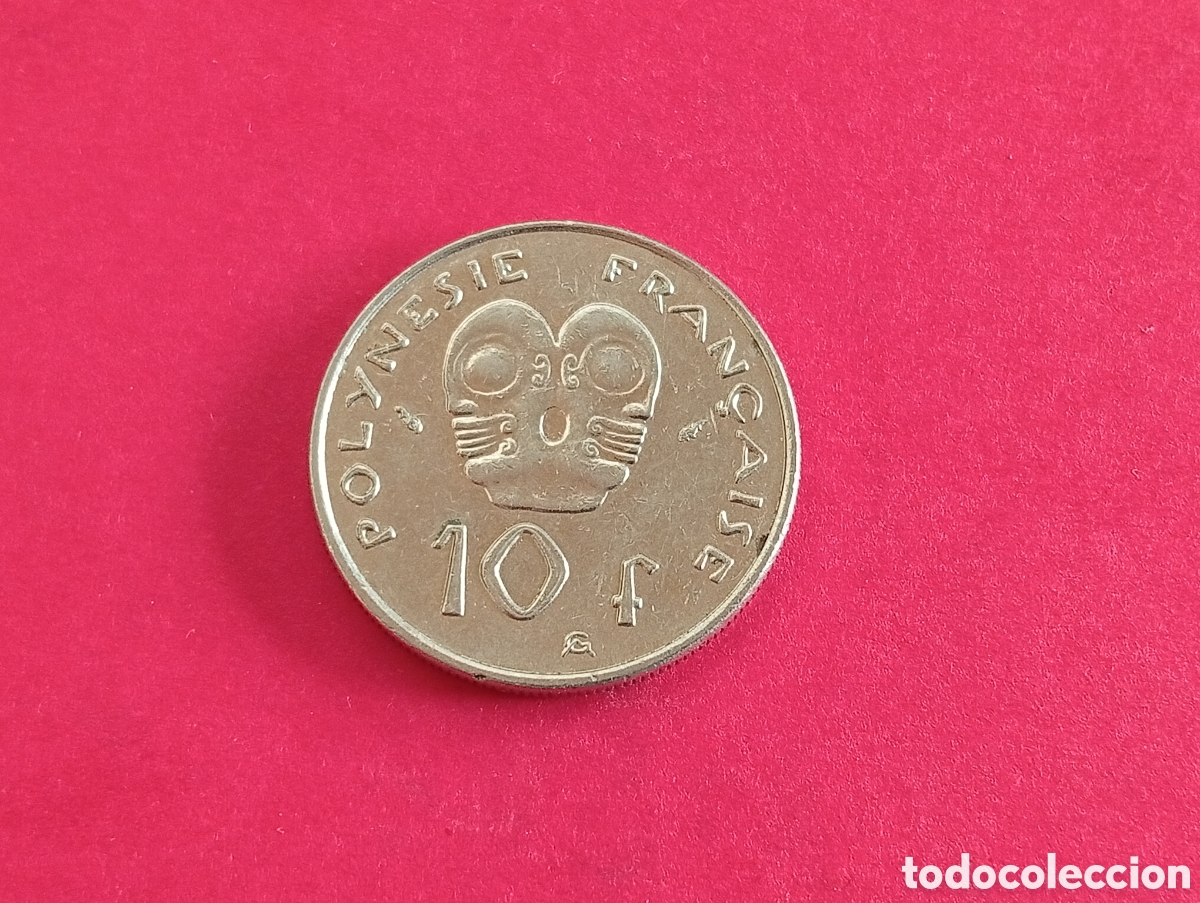 Monedas antiguas de Ocean&iacute;a: 10 francos Polinesia francesa 1979