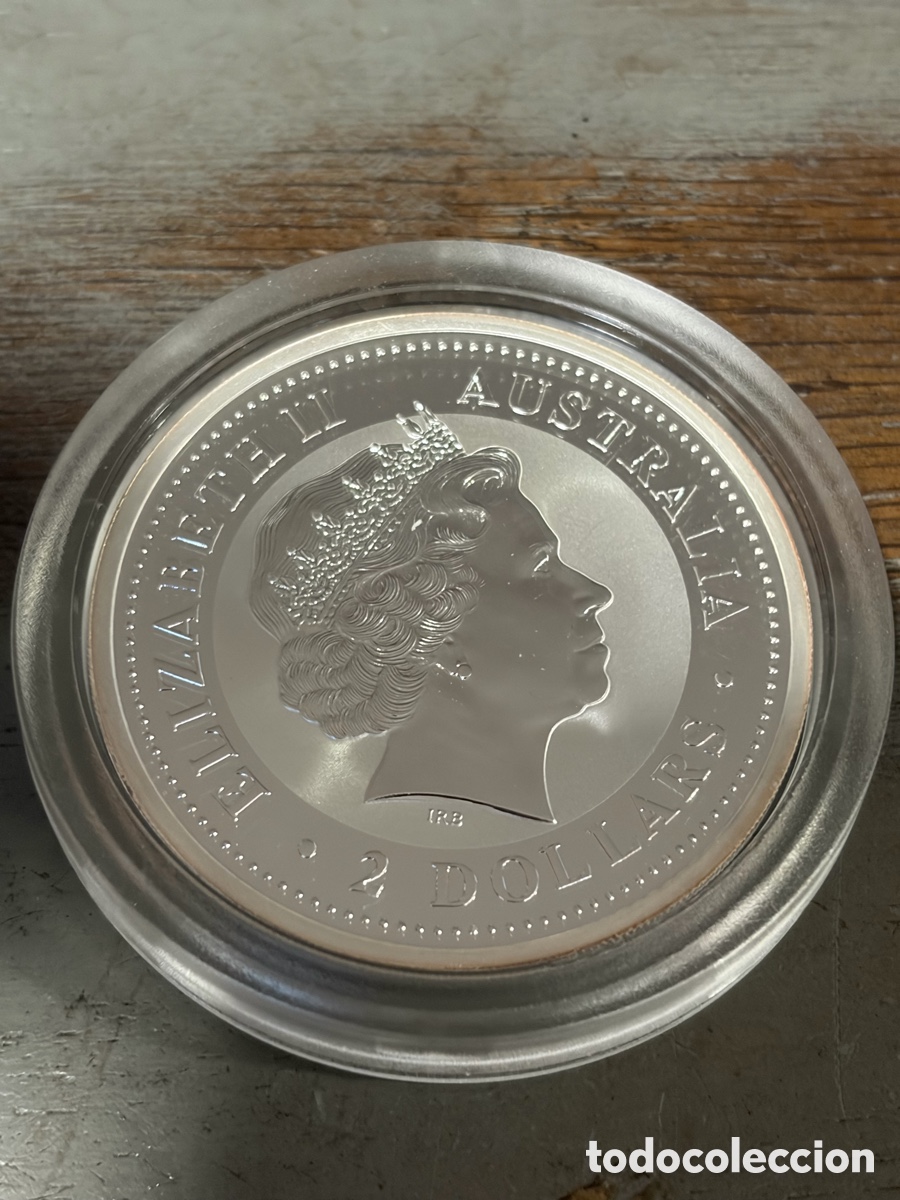 Monedas antiguas de Ocean&iacute;a: 2 DOLLARS DE AUSTRALIA ELISHABET II 2 ONZAS DE PLATA 0,999 PROOF