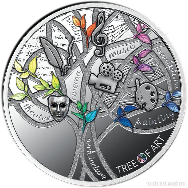 Monedas antiguas de Ocean&iacute;a: NIUE ISLAND DOLAR PLATA SILVER DOLLAR 2026 TREE OF ARTS. ARBOL DE LAS ARTES