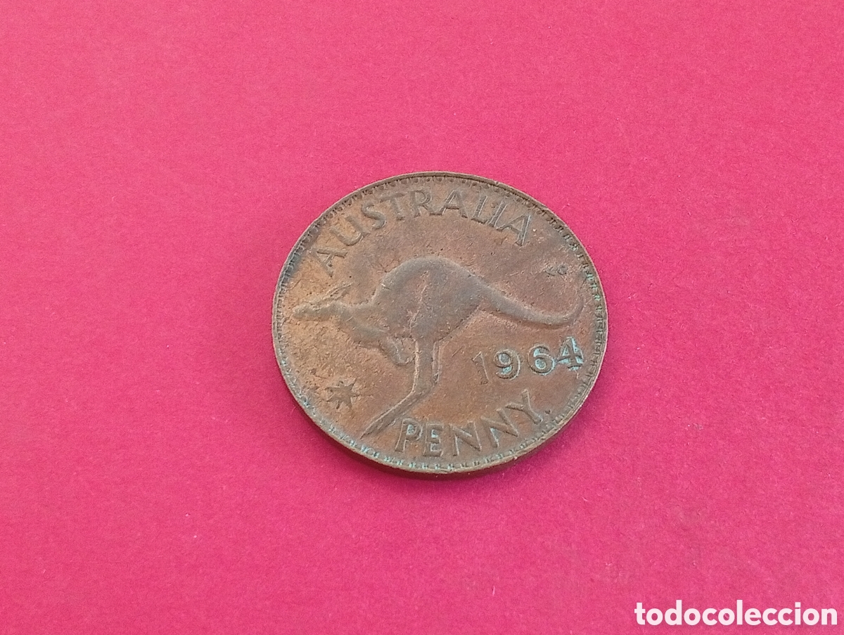 Monedas antiguas de Ocean&iacute;a: 1 penique de Australia 1964