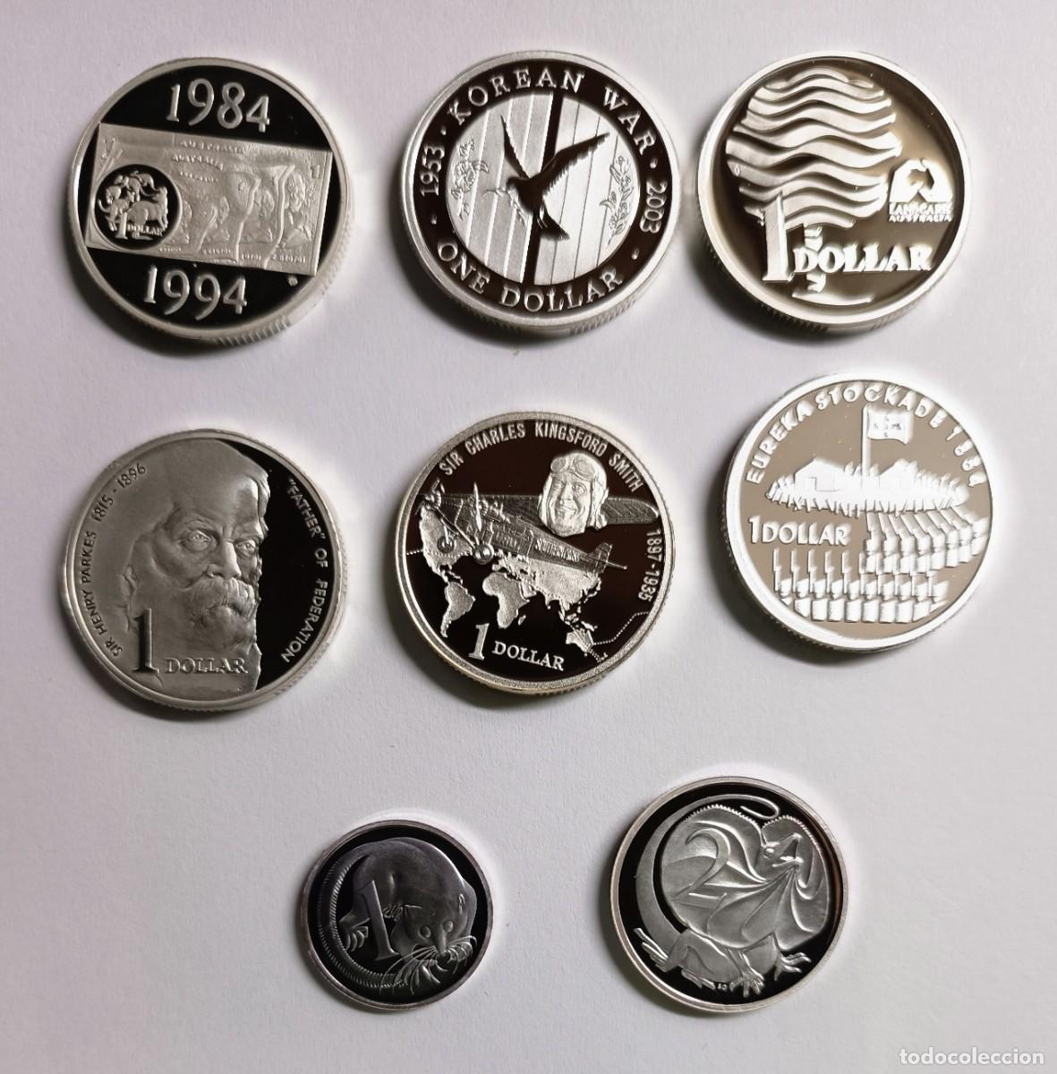 Monedas antiguas de Ocean&iacute;a: AUSTRALIA. MAGN&Iacute;FICO CONJUNTO DE 8 MONEDAS DE PLATA PROOF. RARAS!!! VER DESCRIPCI&Oacute;N DETALLADA