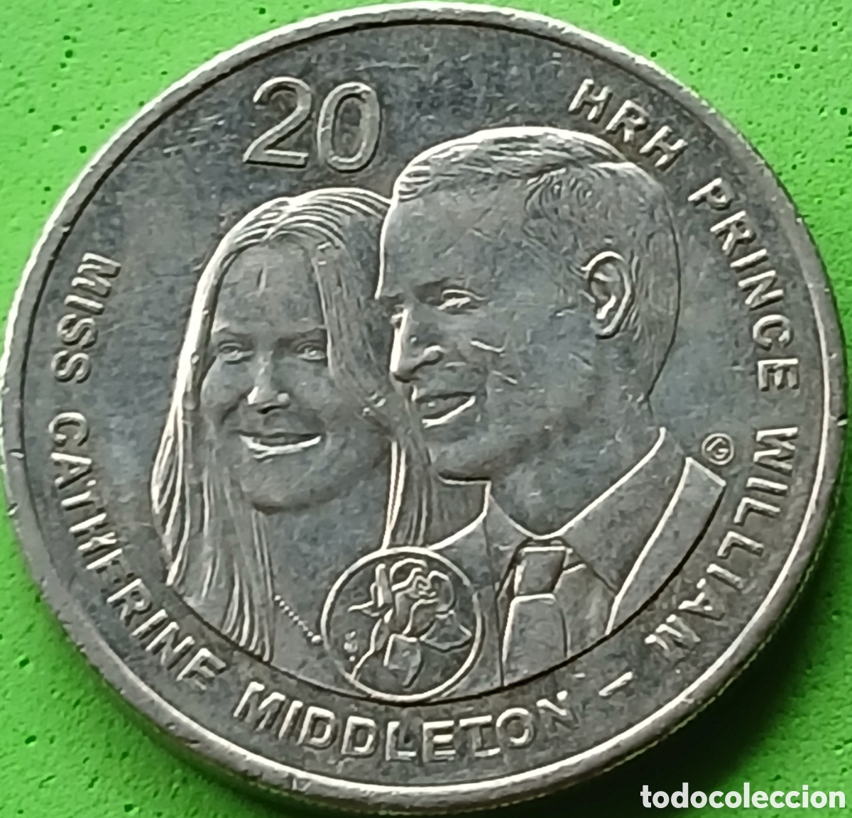 Monedas antiguas de Ocean&iacute;a: Australia 20 cents 2011 km#1566 Boda Real