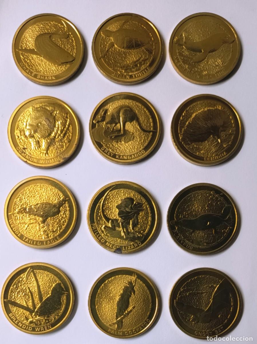 Monedas antiguas de Ocean&iacute;a: AUSTRALIA. 12 MONEDAS DE 1 D&Oacute;LAR DE 2008. PRECIOSA SERIE: YOUNG COLLECTORS 2008 AUSTRALIAN ANIMAL