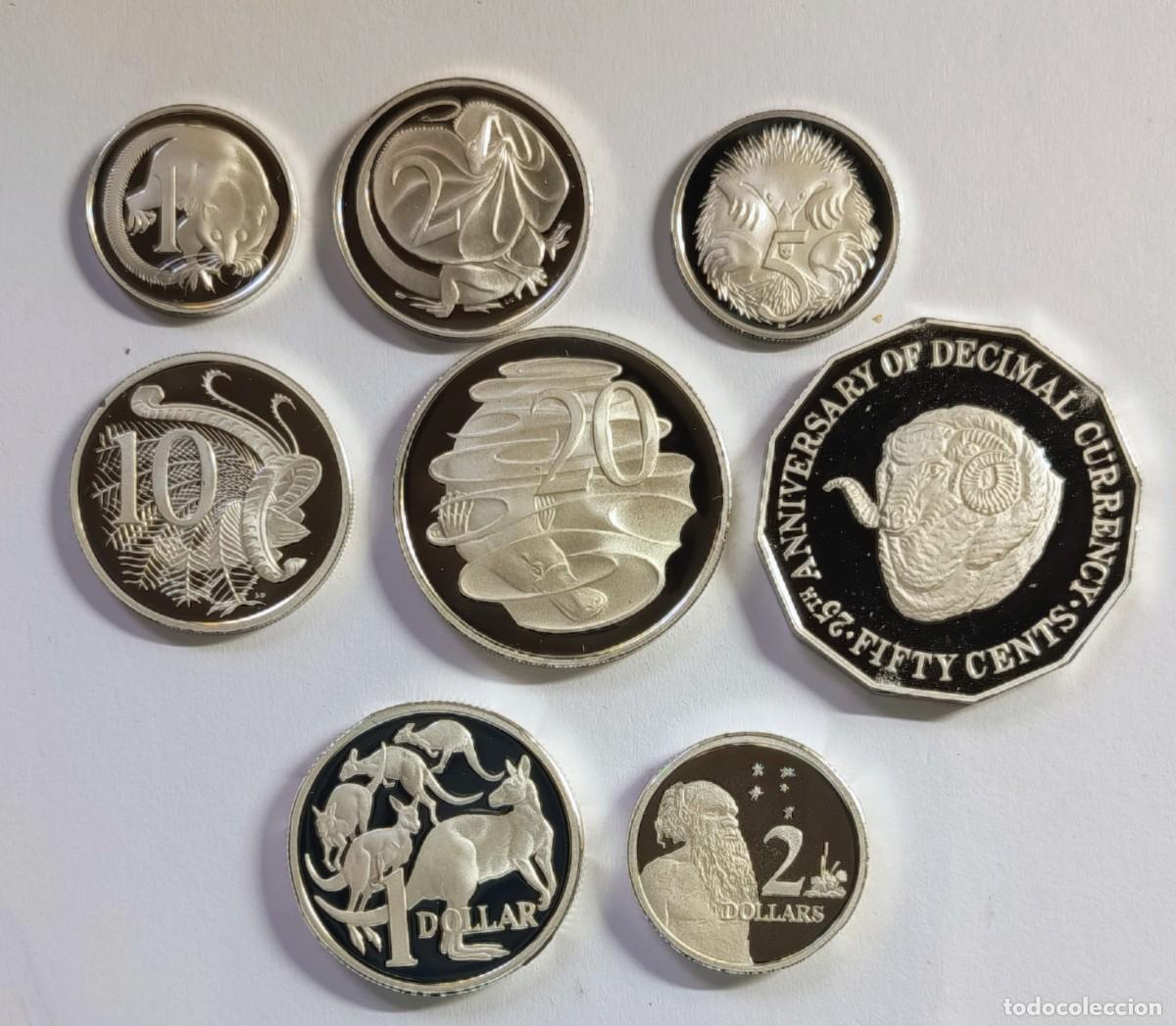 Monedas antiguas de Ocean&iacute;a: AUSTRALIA. MAGN&Iacute;FICA SERIE DE 8 MONEDAS DE PLATA PROOF. 1991 RARAS!!!