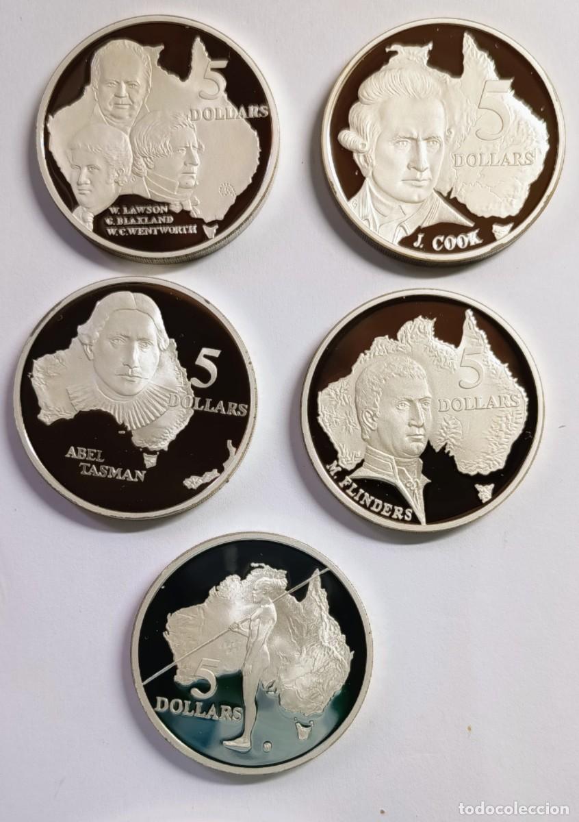 Monedas antiguas de Ocean&iacute;a: AUSTRALIA. MAGN&Iacute;FICA SERIE DE 5 MONEDAS DE PLATA PROOF. 1993 RARAS!!!
