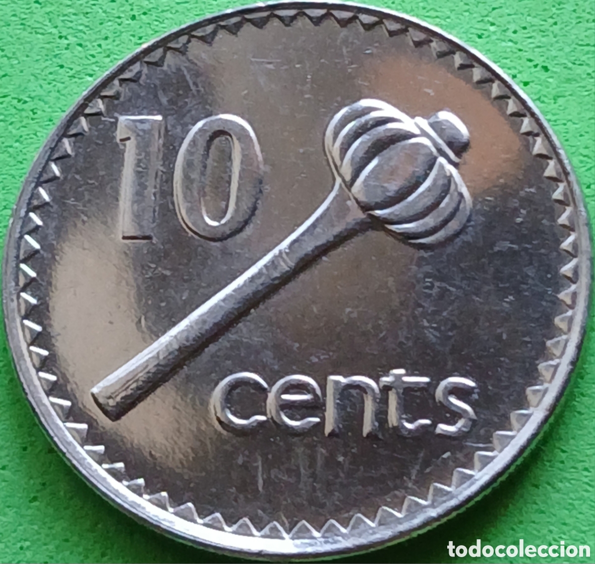 Monedas antiguas de Ocean&iacute;a: Fiji 10 cents 2000 km#52a ESCASA!!