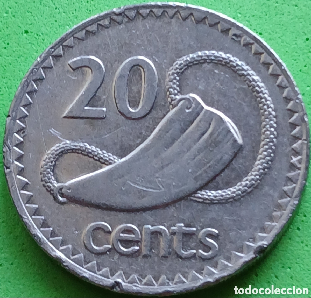 Monnaies anciennes d'Oc&eacute;anie: Fiji 20 cents 1992 km#53a poco com&uacute;n