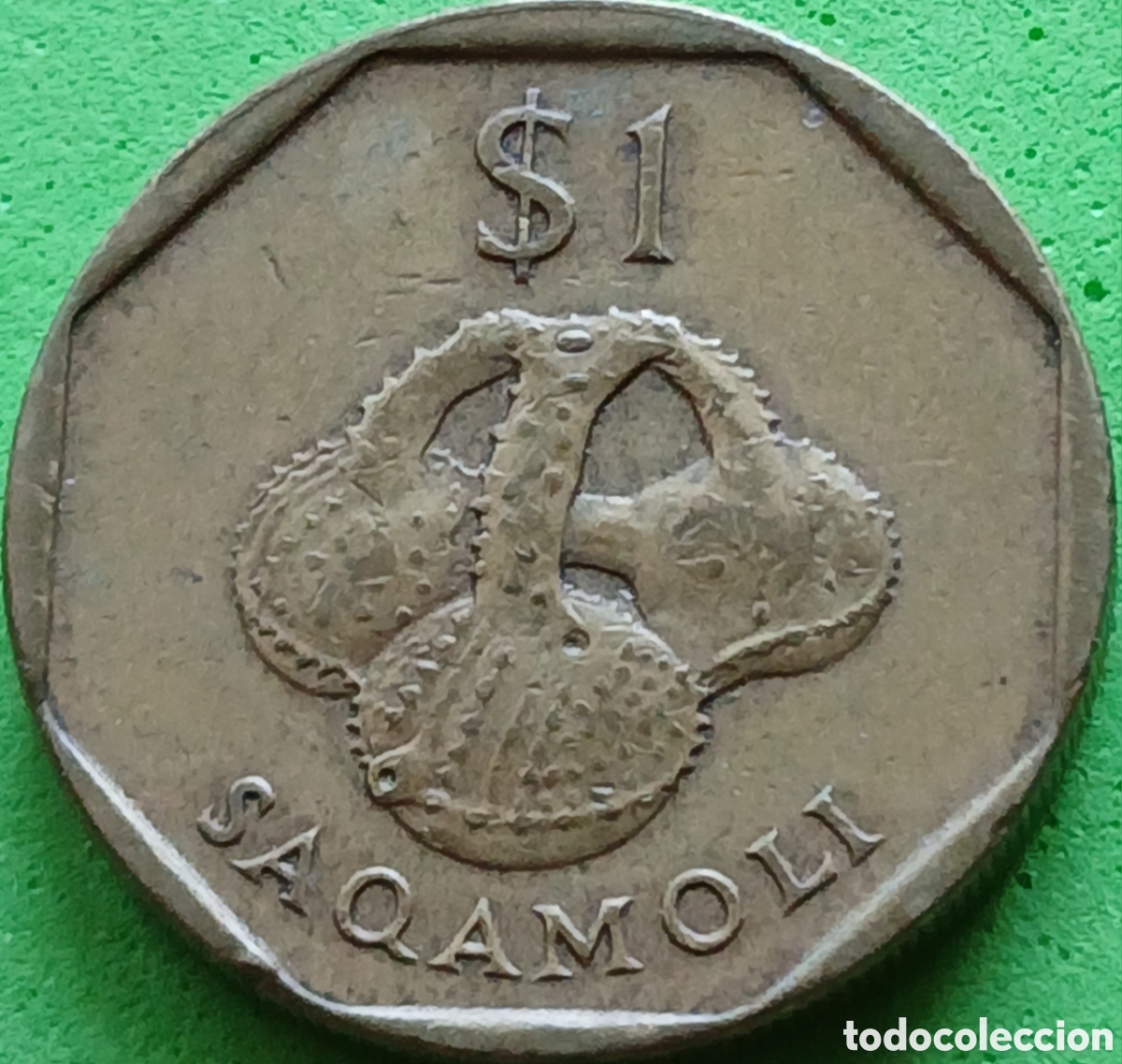 Monedas antiguas de Ocean&iacute;a: Fiji 1 d&oacute;lar 1996 km#73 poco com&uacute;n