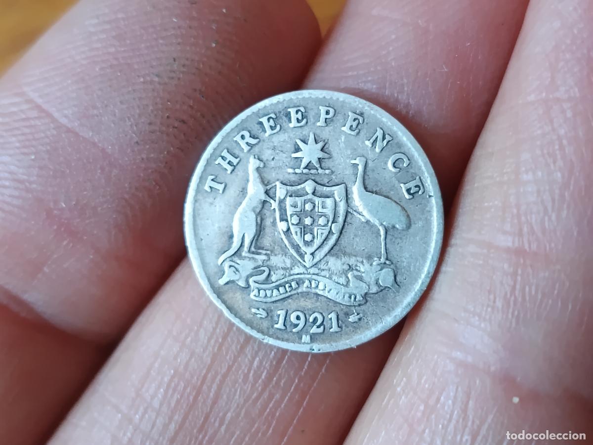 Monedas antiguas de Ocean&iacute;a: AUSTRALIA. 3 PENIQUES/PENCE. 1921, PLATA