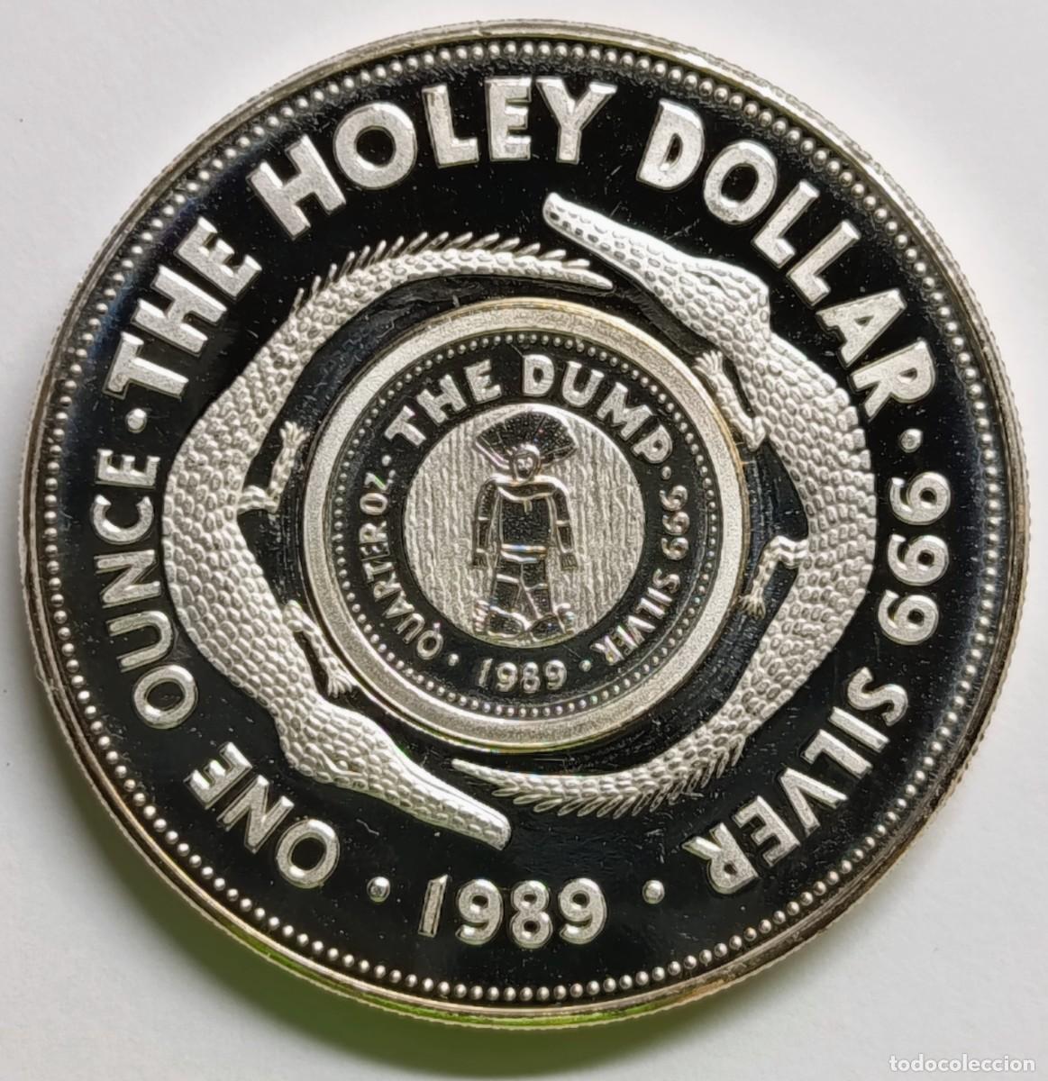 Monedas antiguas de Ocean&iacute;a: AUSTRALIA. 6 MONEDAS DE PLATA 99,9% FORMANDO TRES SETS &ldquo;HOLEY DOLLAR & DUMP&rdquo;. 1988, 1989 y 1990.