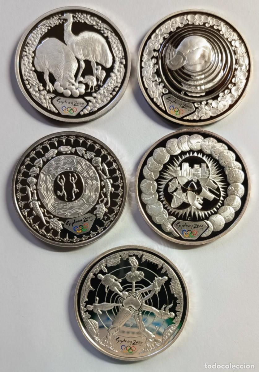 Monedas antiguas de Ocean&iacute;a: AUSTRALIA. 2&ordf; ENTREGA DE LA SERIE DEDICADA A LAS OLIMPIADAS DE SIDNEY 2000. 5 MONEDAS PLATA PROOF