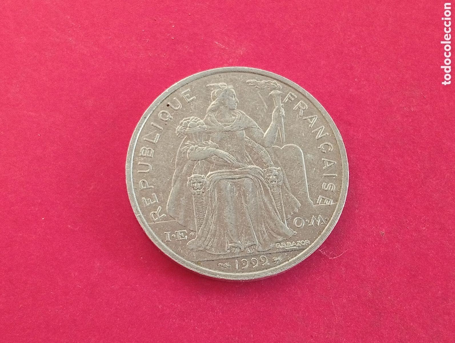 Monedas antiguas de Ocean&iacute;a: 5 francos de Polinesia francesa 1999
